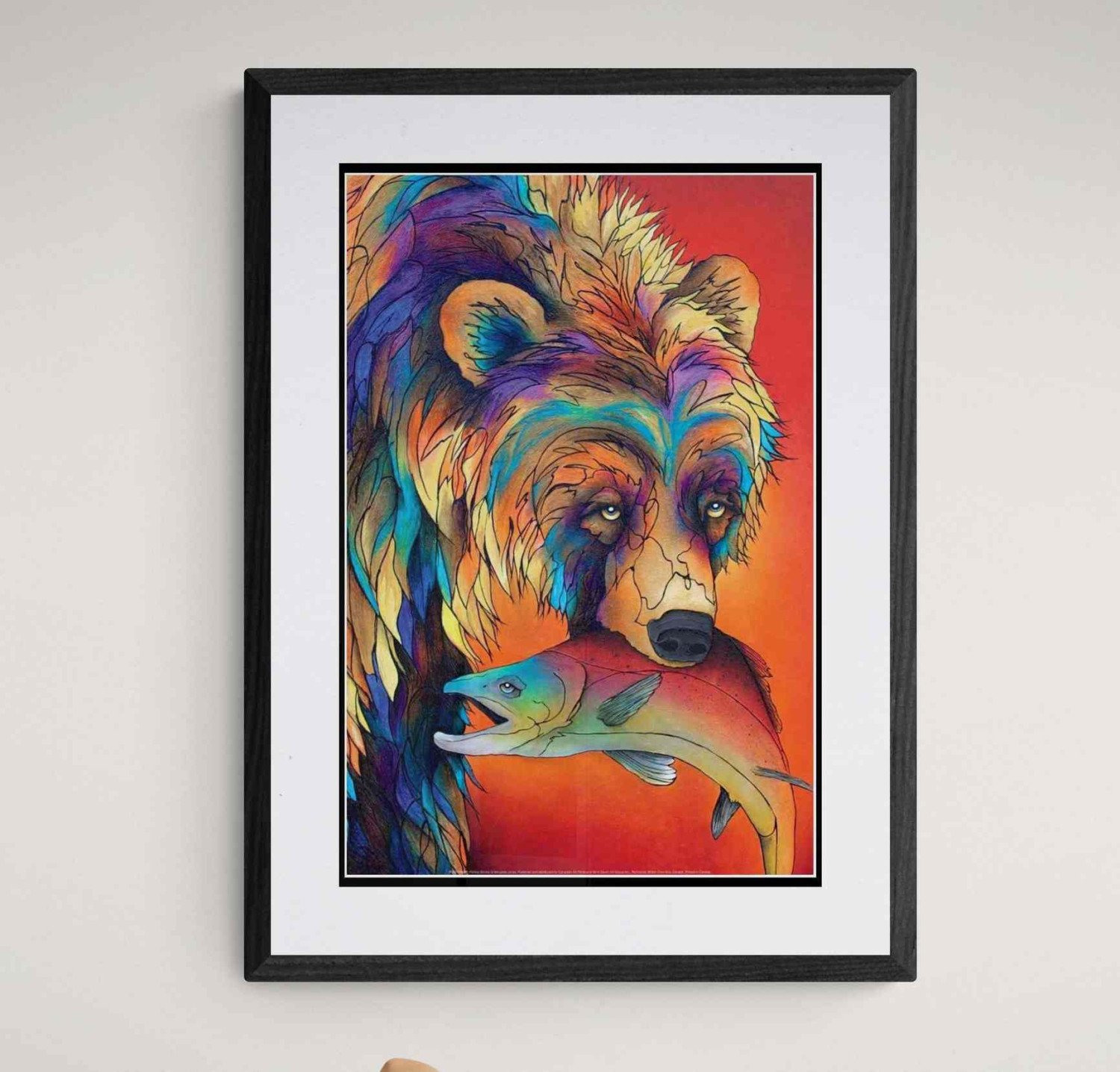 Framed Fishing Stories by Indigenous Artist Micqaela Jones