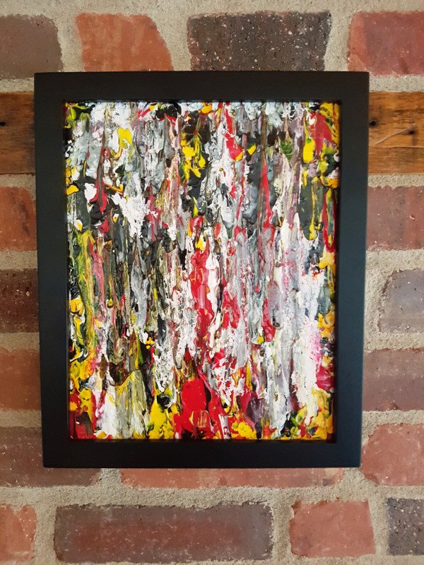 Fire Storm Acrylic Abstract Painting
