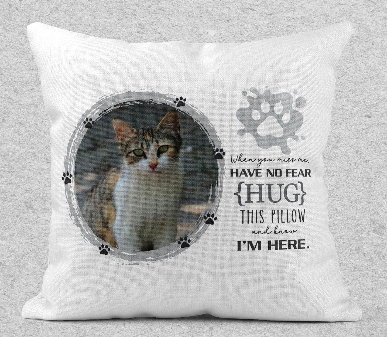 Memorial Personalized cat pillow