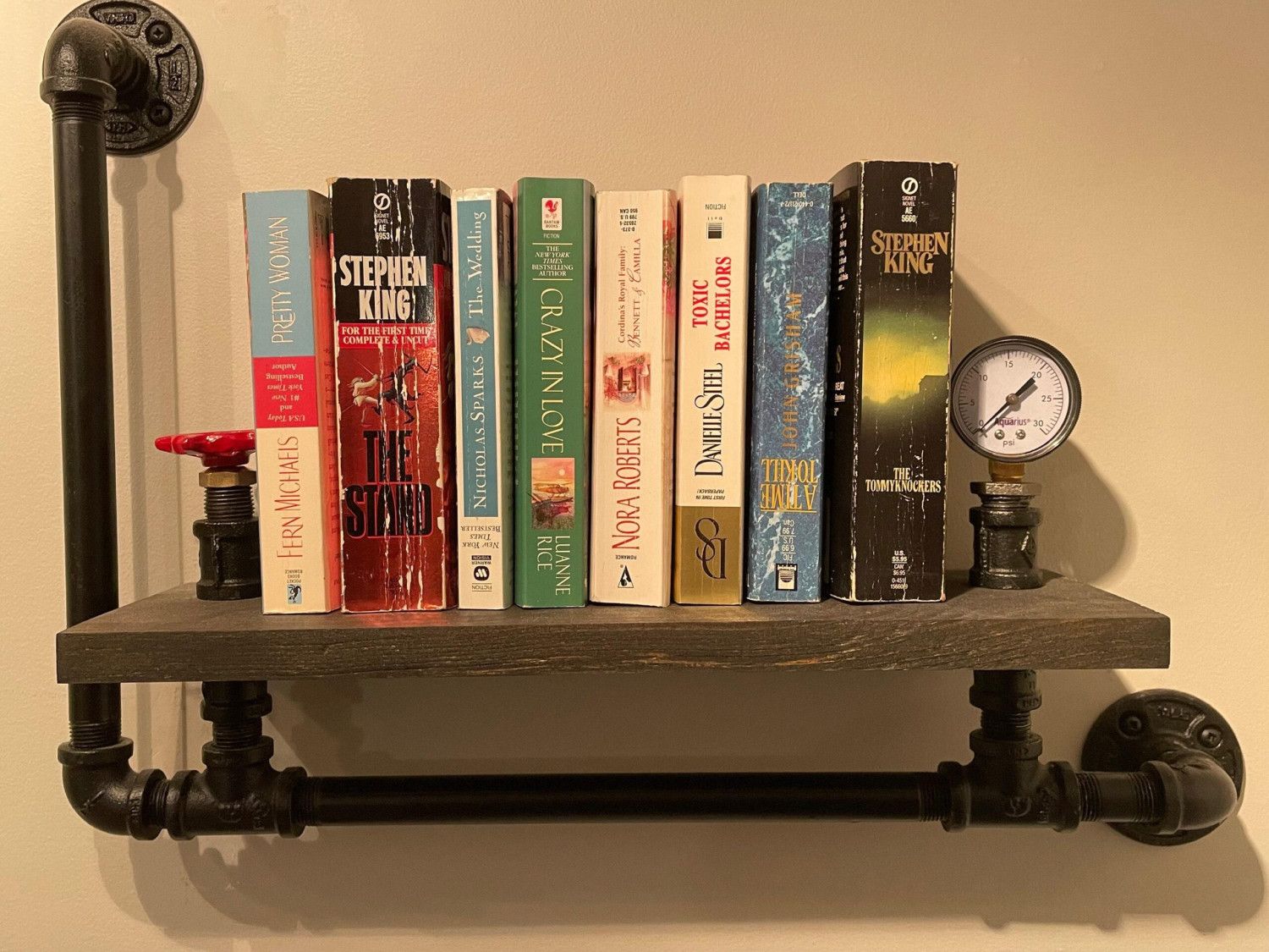 Industrial style bookshelf – Industrial style shelf – Retro Shelf – floating shelf