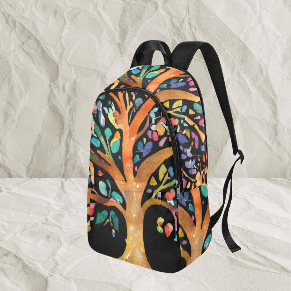 Hathrowa Fabric Backpack  Dark Tree of Life Design