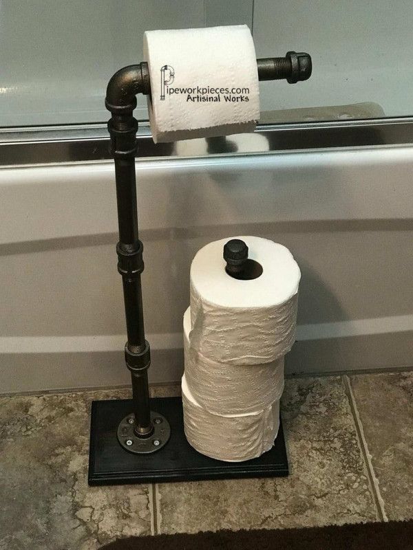 Mini toilet paper storage stand – industrial style – retro look – single roll toilet paper stand
