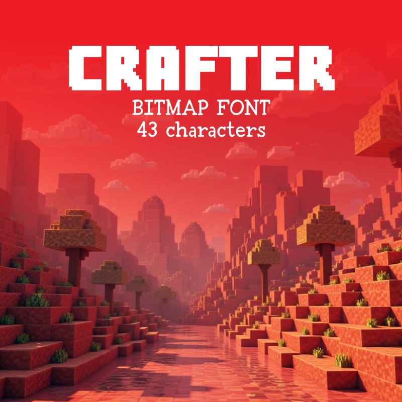 CRAFTER – Bold Bitmap Display OTF Font