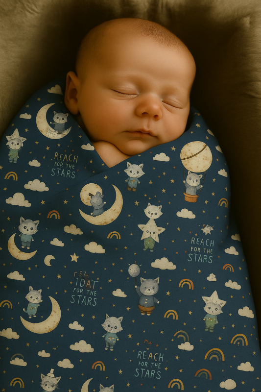 Reach For The Stars - Minky Baby Blanket