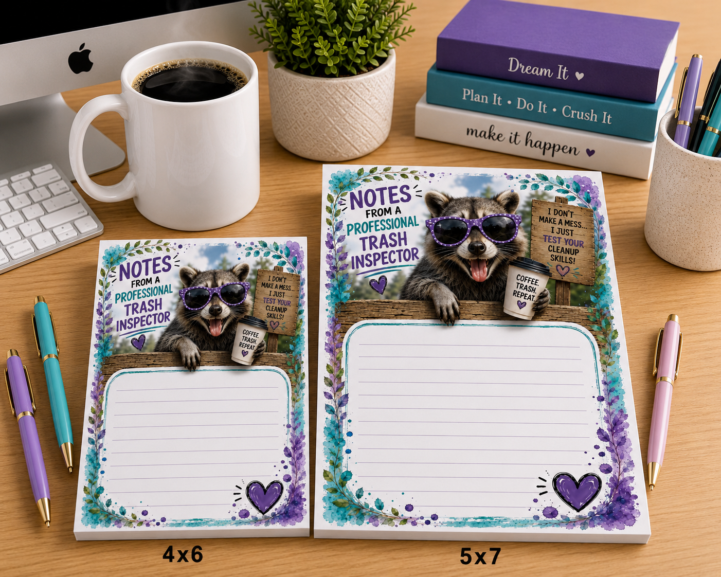 Funny Raccoon  Notepad 50 sheets