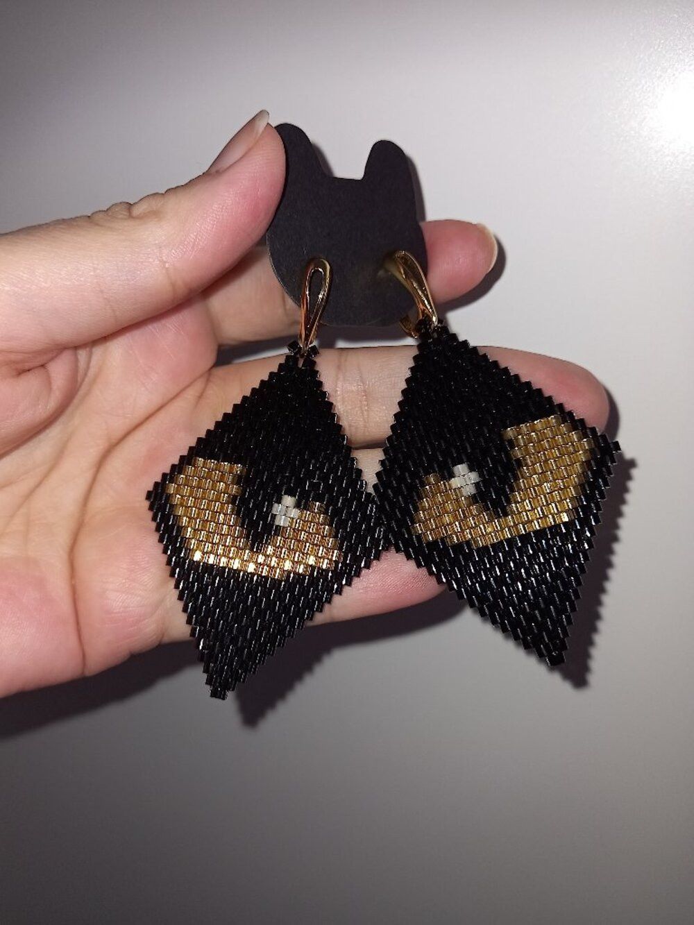 The Beaded Soul Pani Yana Mystic Eye Beaded Earrings Gold Plated