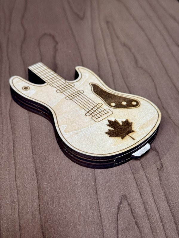 Guitar Pick Holder (Electric Guitar) - Maple Leaf