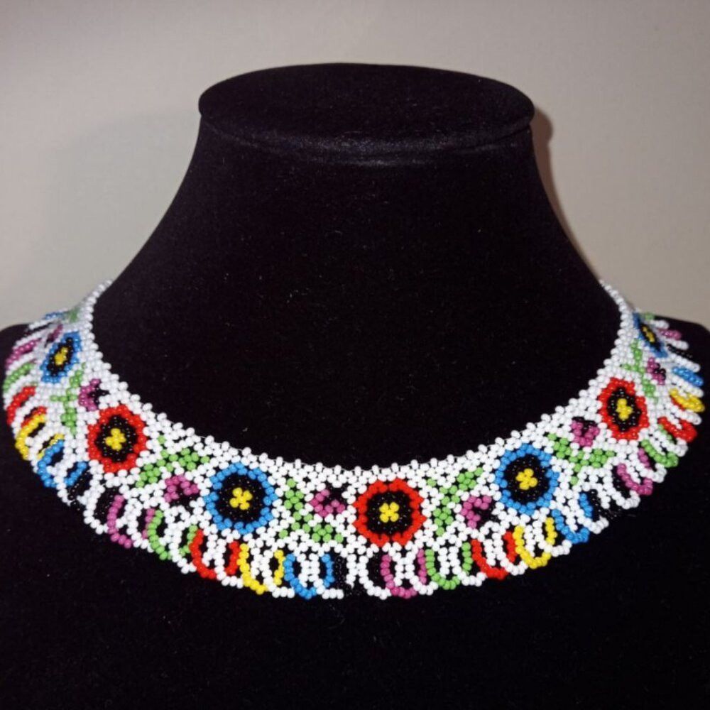 Made to order  "Carpathian Blossom – Beaded Necklace"