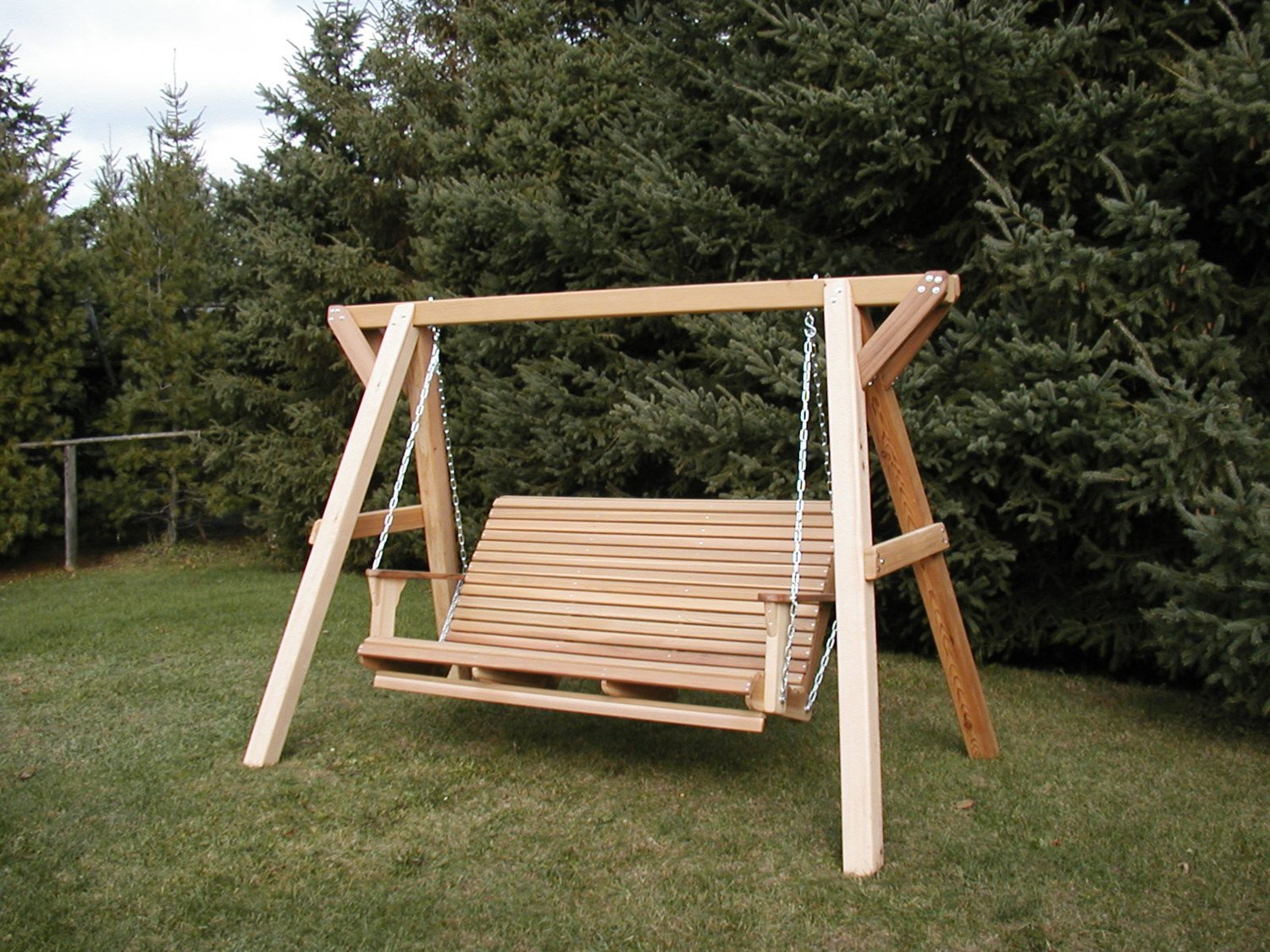 Wooden Family Porch Swing with Frame