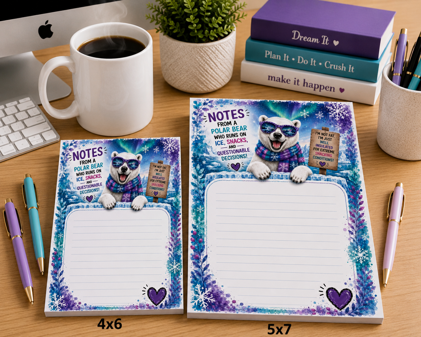 Funny Polar Bear Notepad 50 sheets