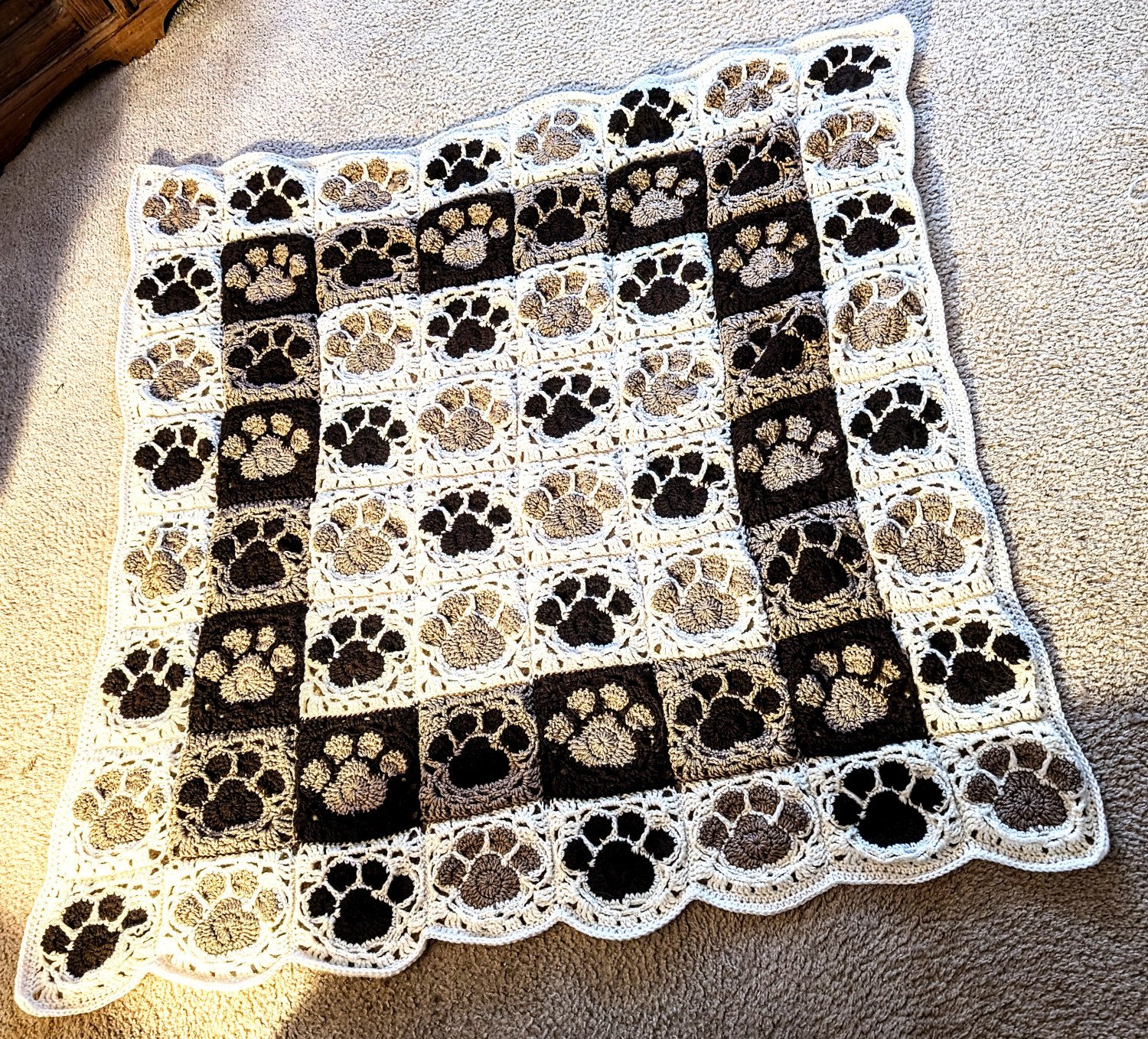 Paw print blanket
