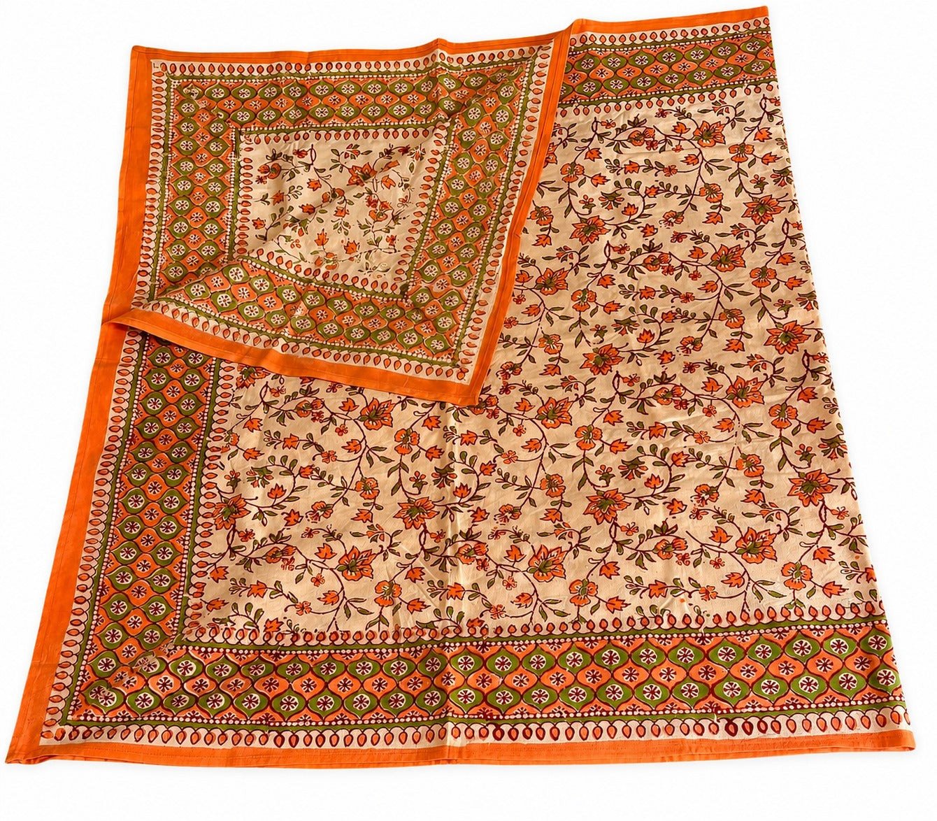 Hand block printed Cotton Table Cloth