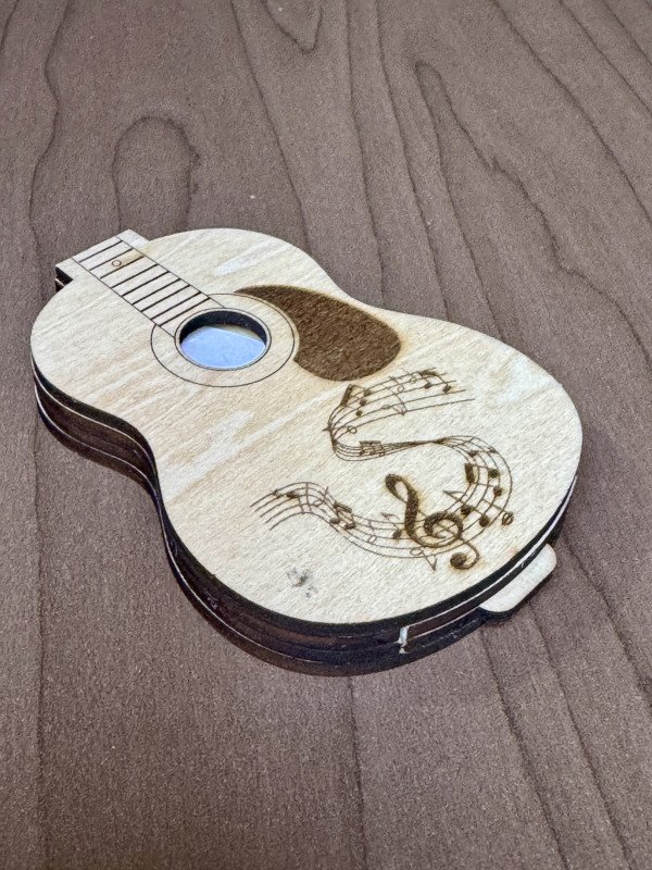 Guitar Pick Holder (Acoustic) - Music Note V1