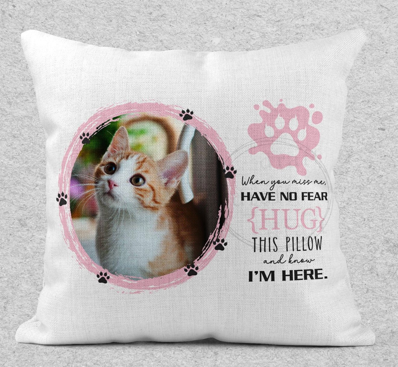 Memorial Personalized cat pillow