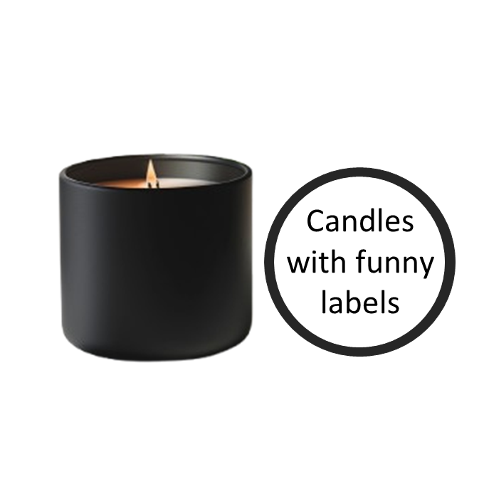 Candles with Funny/Cute Labels