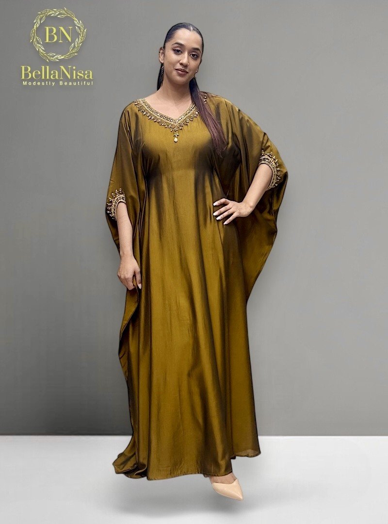 Luna Abaya Kaftan Bronze
