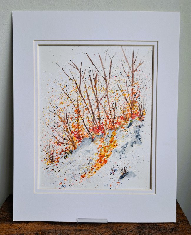 Winter Hiking Watercolor