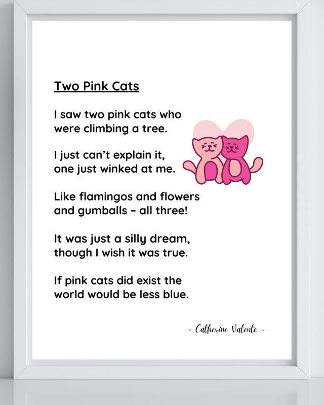 Two Pink Cats | Children's Poem | Digital Download