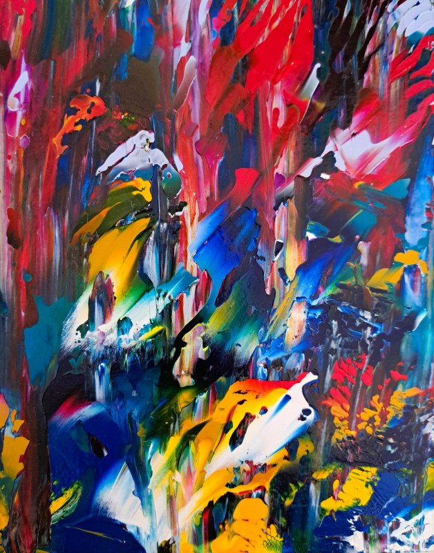 Sunshine in Nature Abstract Original Acrylic Painting by Ryan O'Neill