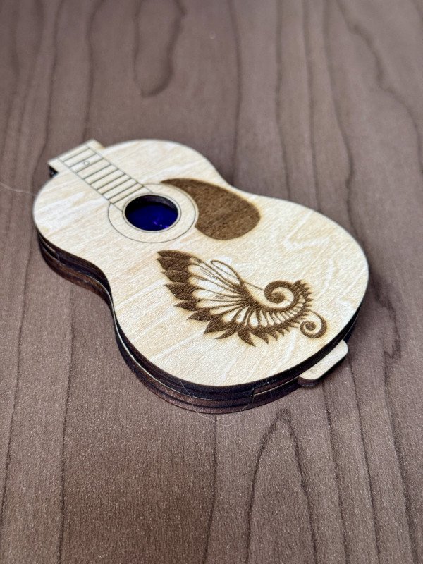 Guitar Pick Holder - Feathers/Music Note