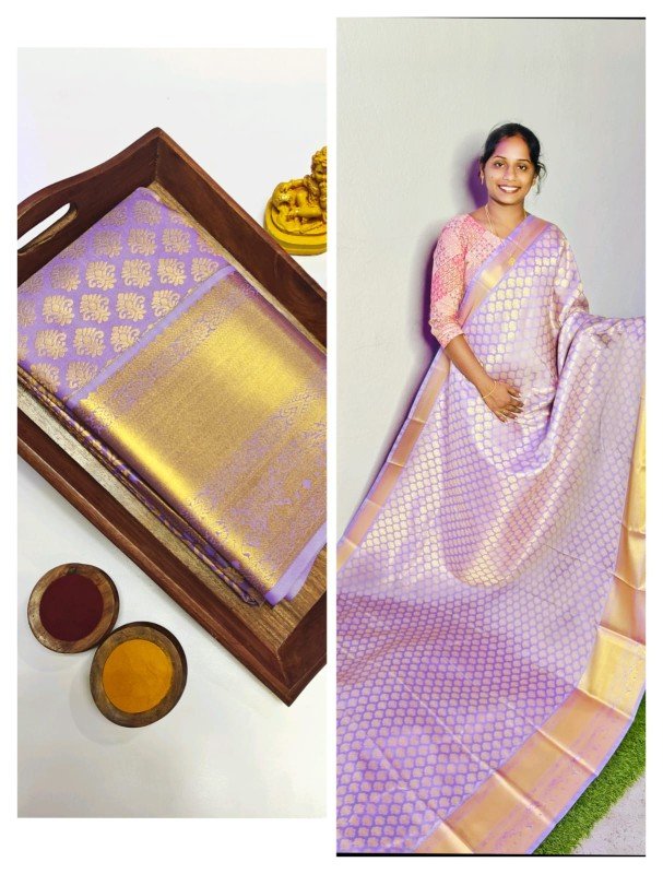 Lavender silk sarees