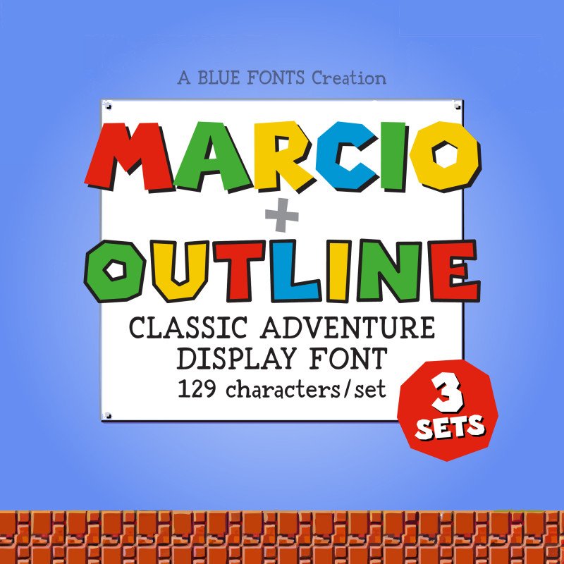 MARCIO - OTF Font Inspired by Retro Platform Games