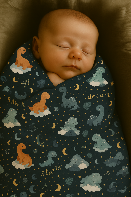 Dreamy Dinos - Minky Baby Blanket