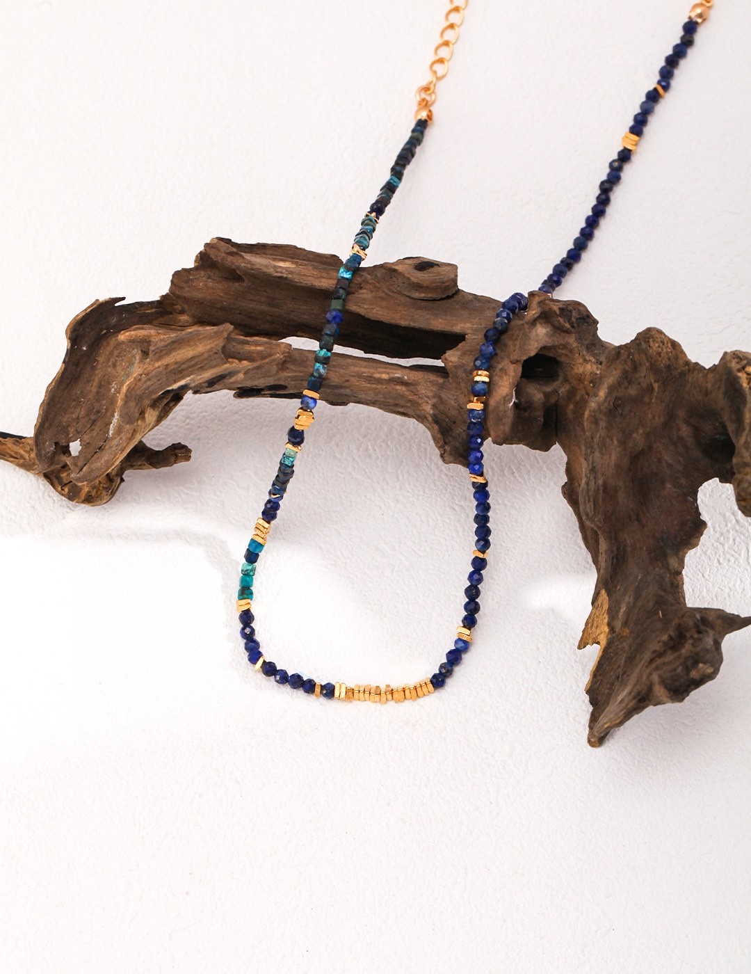 Lapis Lazuli Silver Beads Necklace