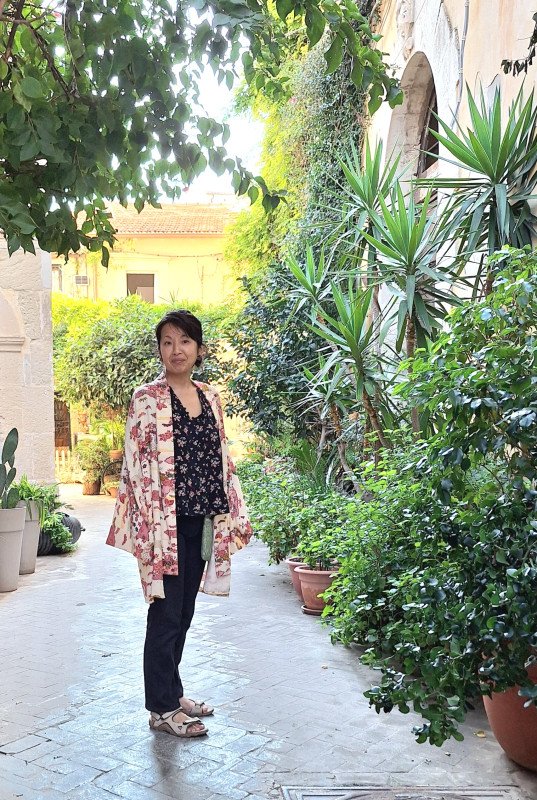 Kimono Silk Jacket with Red Belt Upcycled Japanese Haori Floral Robe