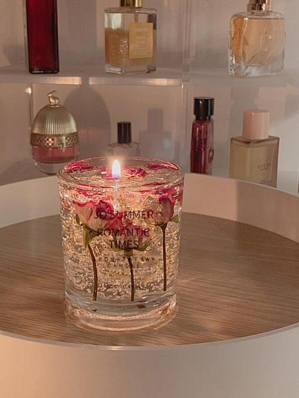 1pc Floral Pattern Candle Scraper, Jelly Romantic Candle For Home Decor