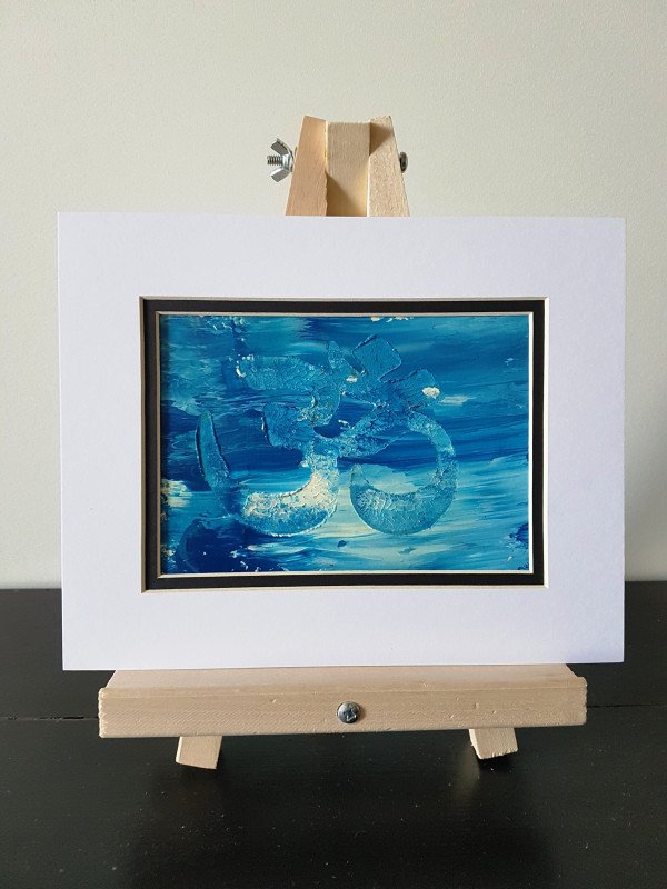 Blue Sky OM Abstract Acrylic Painting