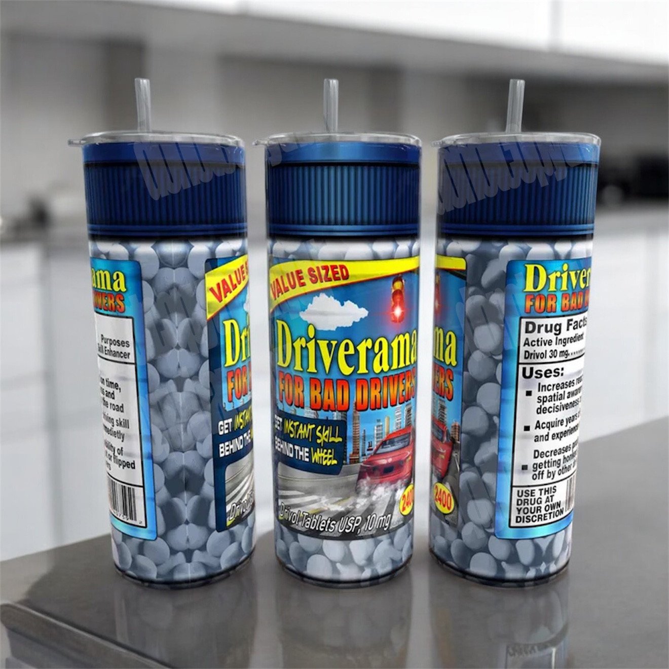 Bad Driver Pills Funny 20oz Tumbler