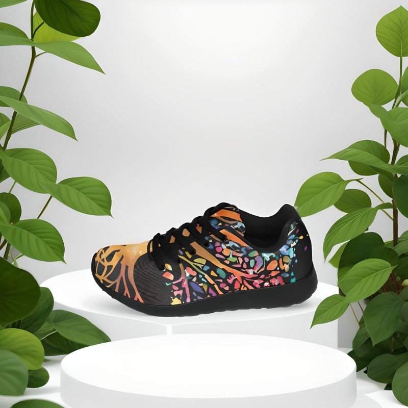 Running Sneakers Dark Tree of Life Design