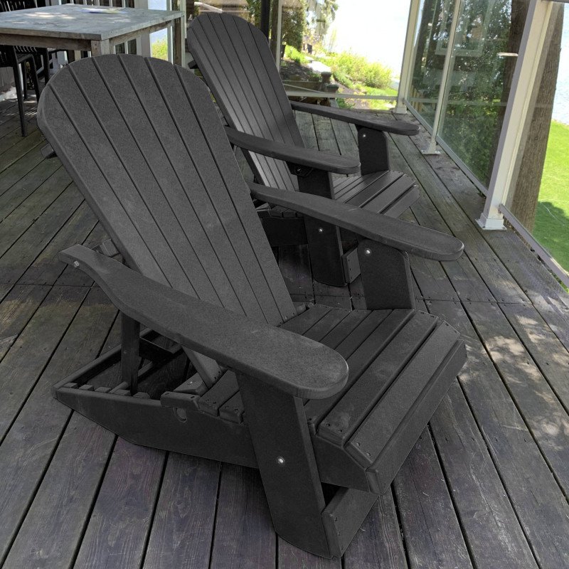 Poly-Luxe Recycled Plastic Royal Reclining Adirondack Chair