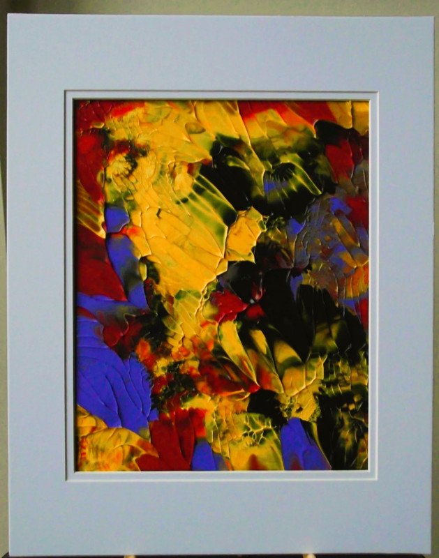 Vibrancy Acrylic Painting in White Mat