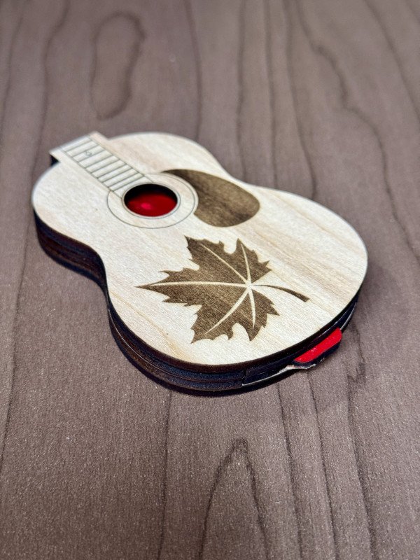 Guitar Pick Holder - Maple Leaf V1