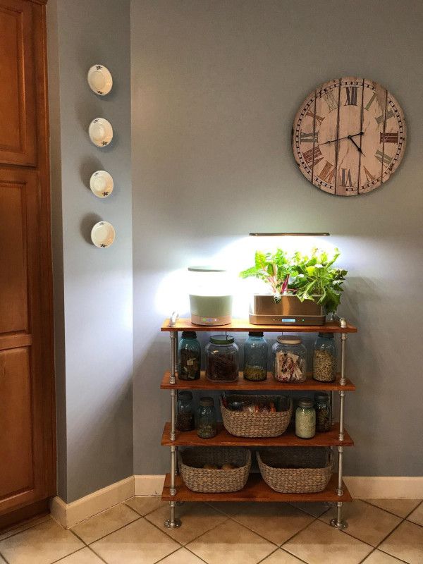 4 shelf Industrial style shoe rack – rustic shoe rack – rustic display rack