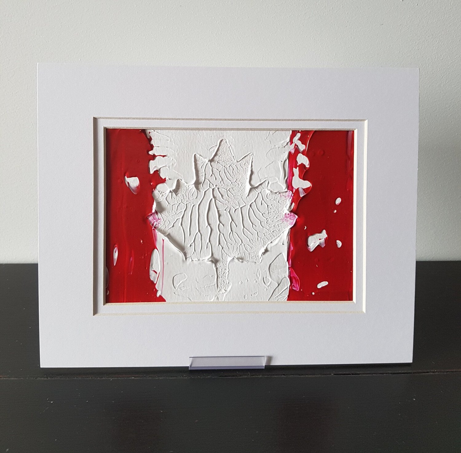 Canadian Flag Abstract Acrylic Original Painting