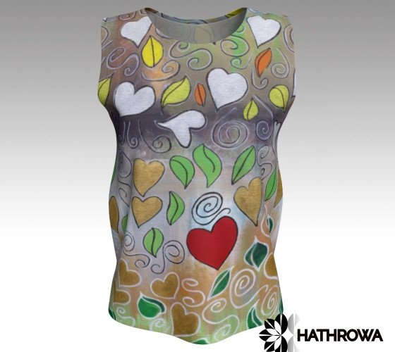 Long Loose Sleeveless  Top Loving Nature Design