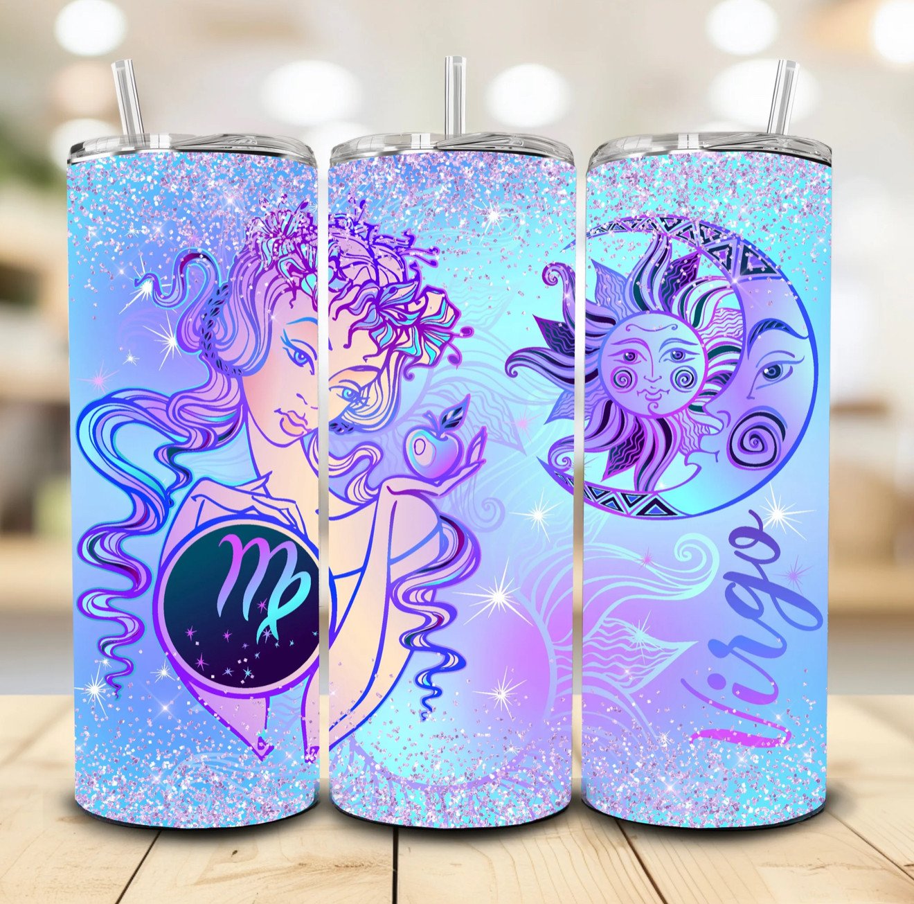 Zodiac Blue & Purple Tumblers