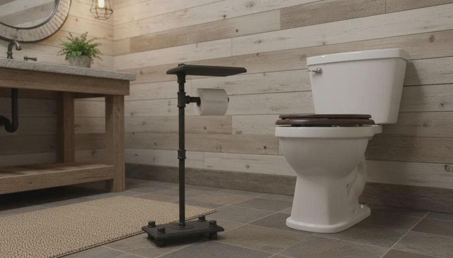 Industrial Style Raised Dog Bowl Stand | Tee Pipe Legs