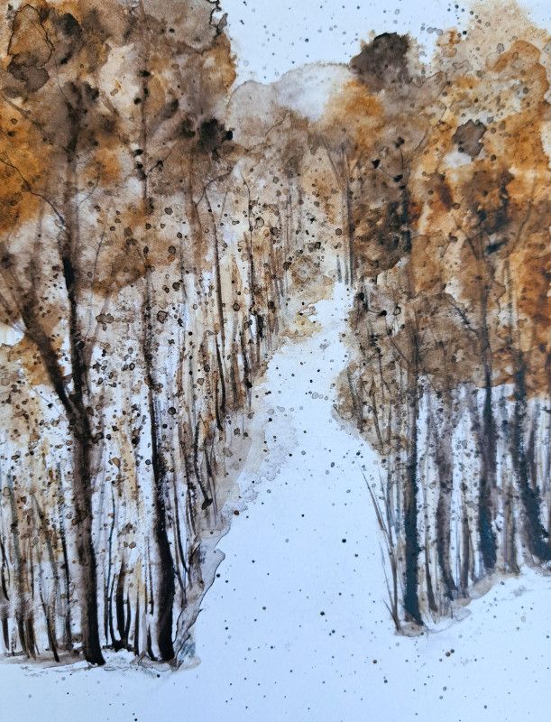 The Cafe Trail - Watercolor Painting