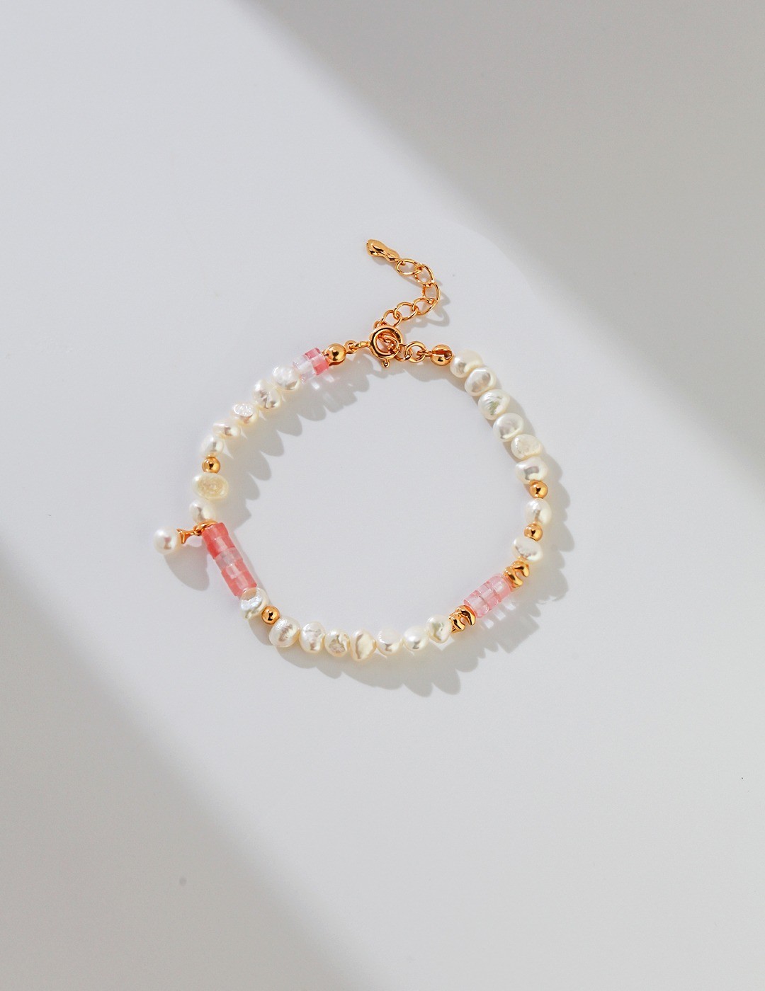 Peach Blossom Abacus Bead Bracelet