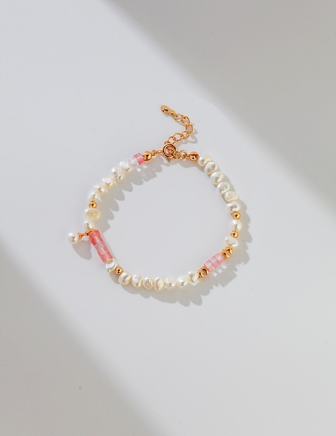 Peach Blossom Abacus Bead Bracelet