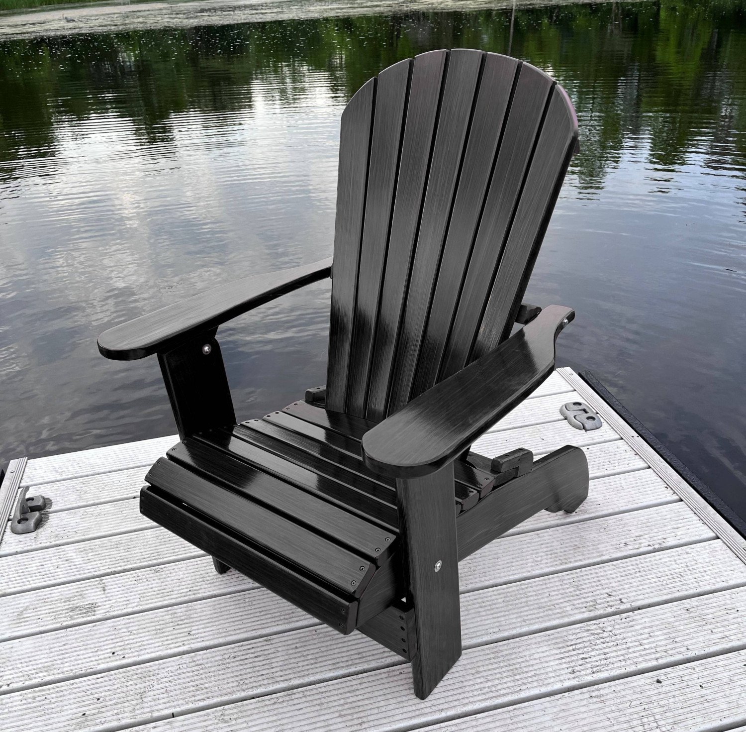 Poly-Luxe Recycled Plastic Royal Upright Adirondack Chair