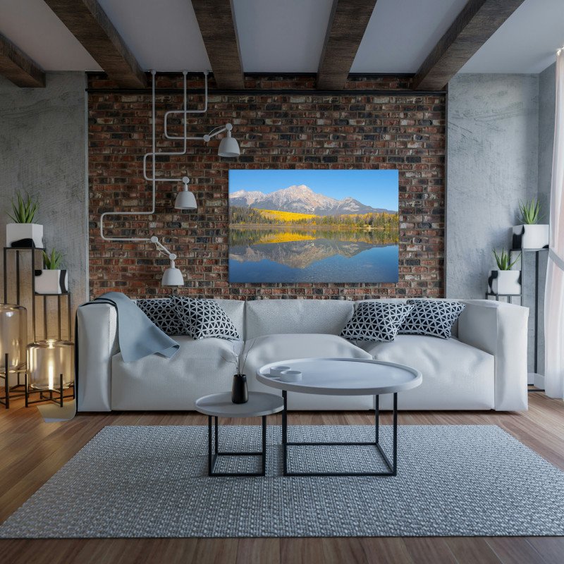 Lake Reflecting Mountain | Canvas Wall Art
