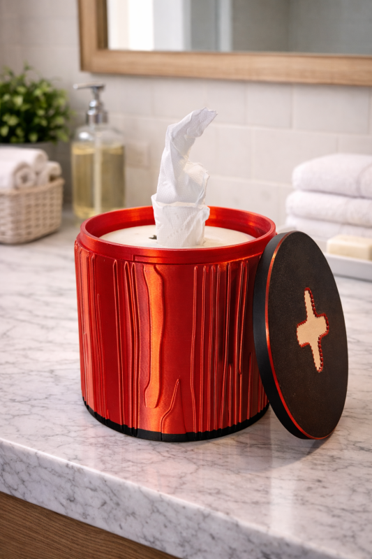 Smart Saver Round Toilet Paper Dispenser – Modern Countertop TP Holder