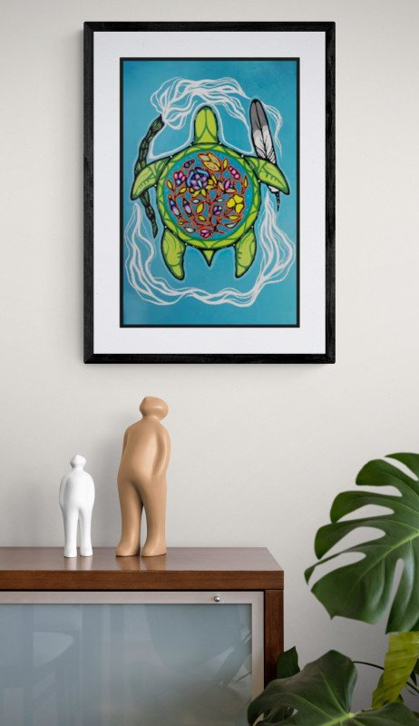 Framed Prayers For Turtle Island by Indigenous Artist Jackie Traverse