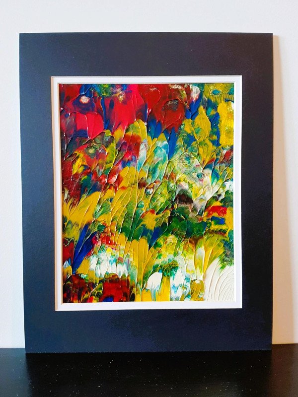Summer Garden Abstract Acrylic Painting