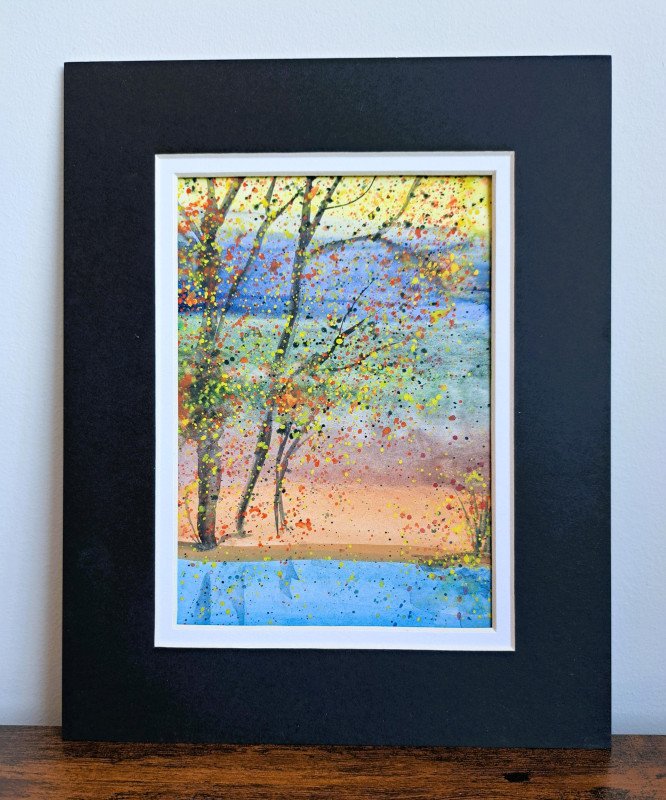 Forest Stripes Watercolor